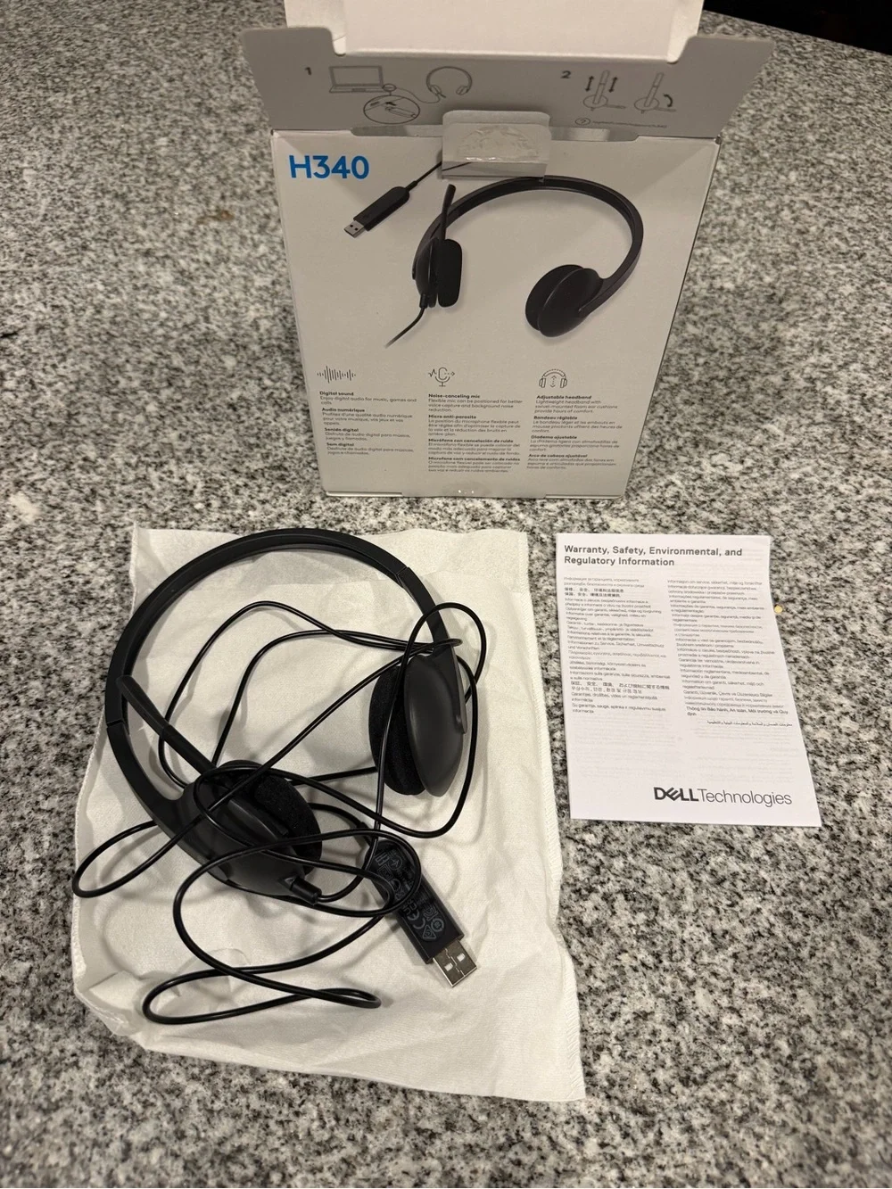 Logitech H340 Wired USB Headset in Black